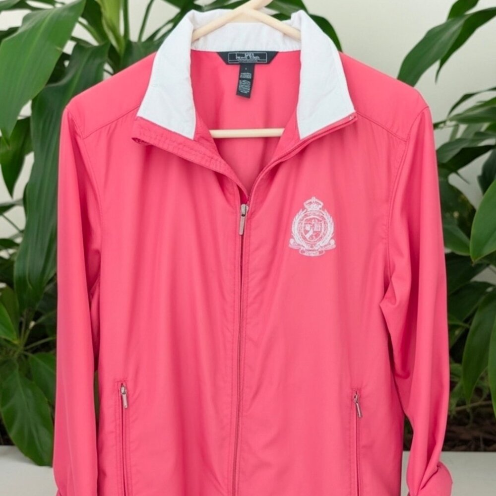 90s Ralph Lauren Active Washed Coral Crest Windbreaker